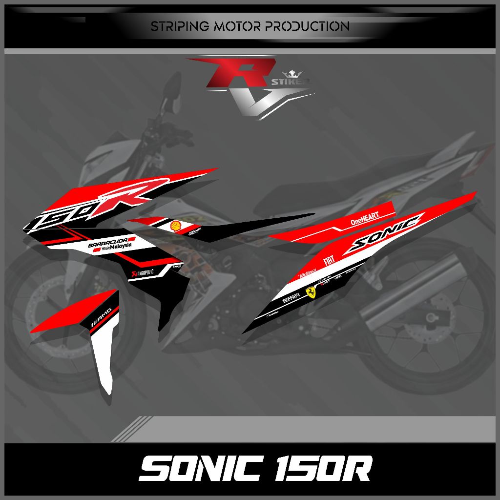 STRIPING HONDA SONIC - STIKER VARIASI SONIC 150R - STRIPING MOTOR SONIC GRAFIS KEREN TERBARU