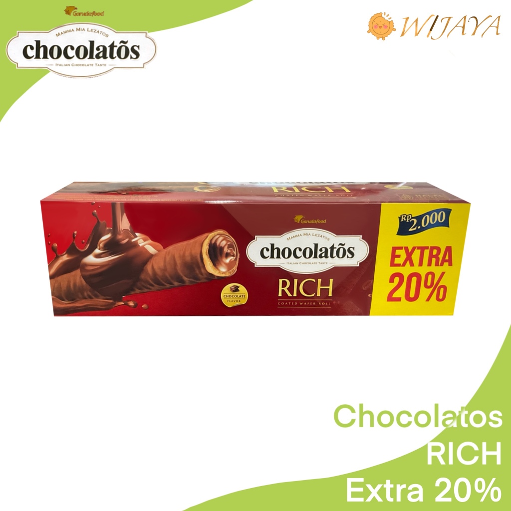 

CHOCOLATOS RICH WAFER ROLL COATED KOTAK ISI 12