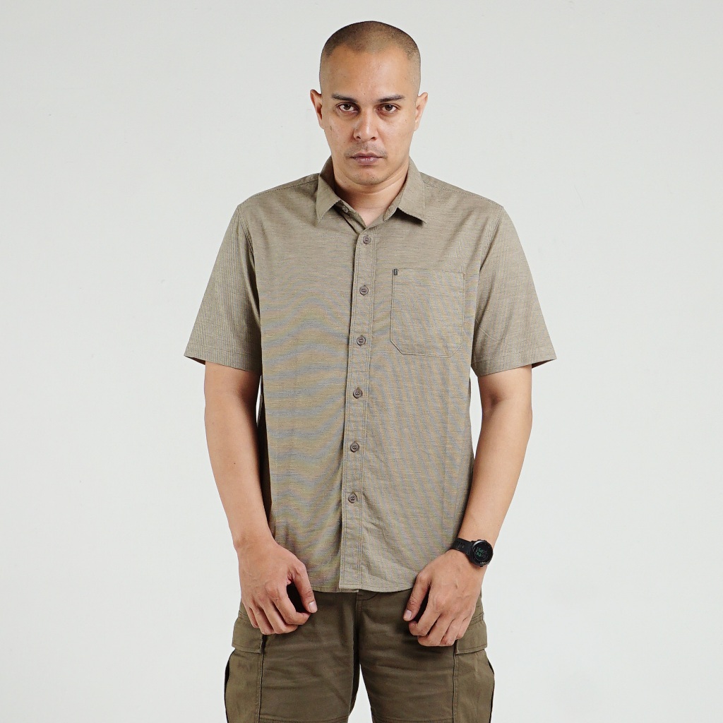 Kemeja Original MGEE - Kemeja Kasual Lengan Pendek Original MGEE Alto CKPS 147 Olive