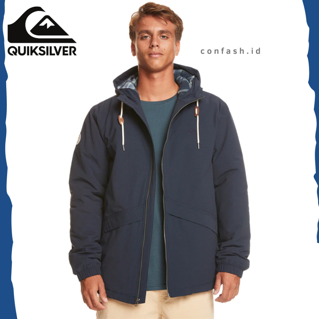 Quiksilver Lochhill Jacket in Navy Jacket Original Quicksilver Puffer Original Men Hoodie