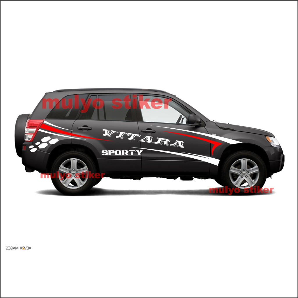 stiker mobil grand vitara cutting sticker suzuki bodi samping terbaru