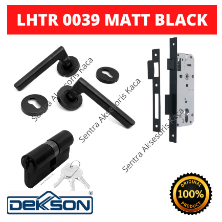 Handle Dekkson Gagang Pintu Kayu Dekson LHTR 0039 Black Hitam