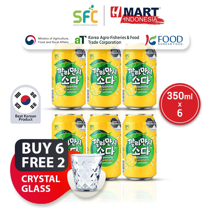 

SFC Sparkling Calamansi - Minuman Rasa Jeruk Calamansi Berkarbonasi 350ml 1 Pack (isi 6pcs)