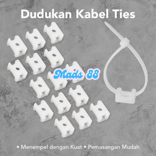 Klip Holder Jepitan Dudukan Kabel Ties Tis Pengikat Perapi Kabel Listrik Rumah PC Komputer 100PCS Po