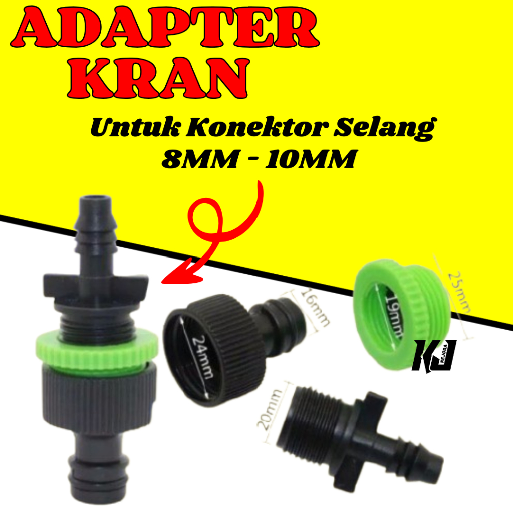 ADAPTER KRAN KONEKTOR QUICK IRIGASIUNTUK SELANG 3/8 8/11 10MM 8MM