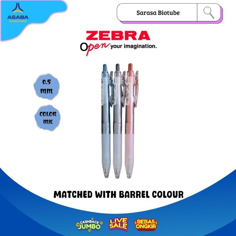 

ZEBRA Pulpen Gel Sarasa Clip 0.5mm Alat Tulis - Biotube