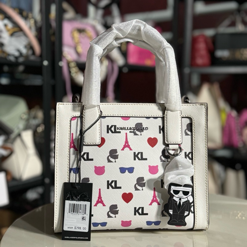 Tas - KARL LAGERFELD NOUVEAU Crossbody Tote Bag white