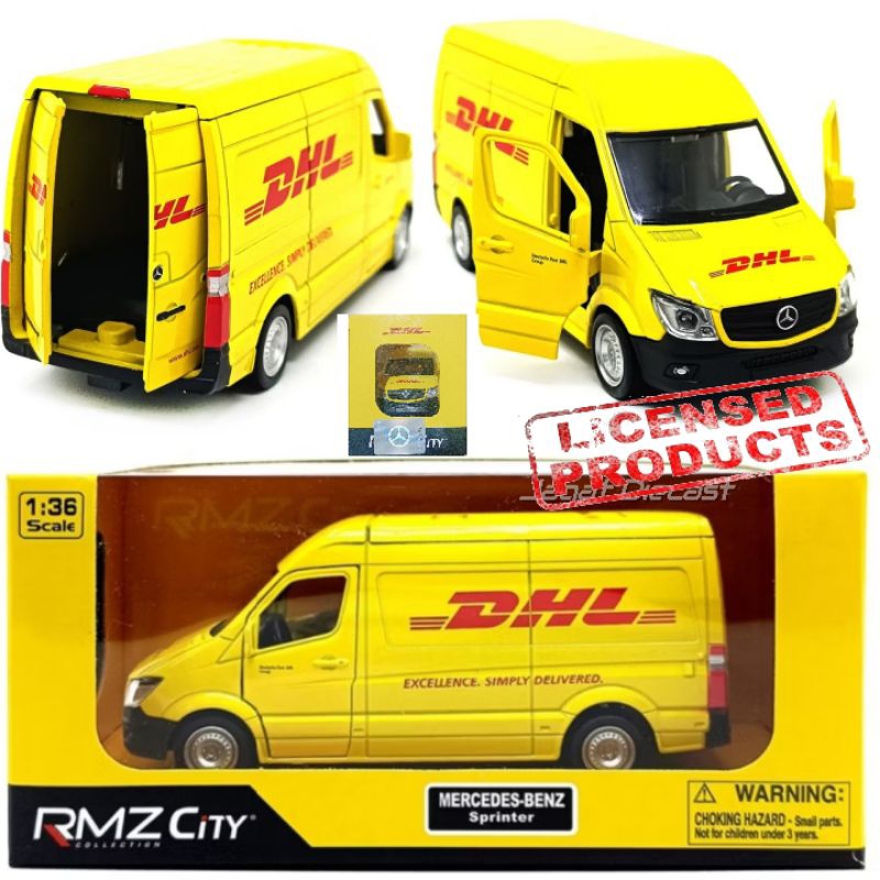 Kinsmart Mercedes Benz Sprinter Mobil Kurir DHL UPS JNE JNT Si Cepat Anteraja Wahana Ninja Mainan Mo