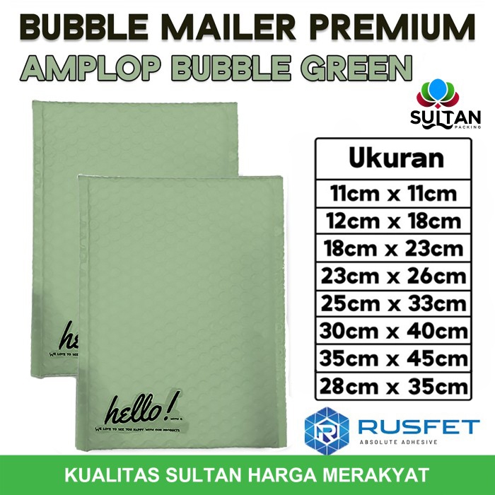 

Bubble mailer amplop packing green all size bubble mailer rusfet