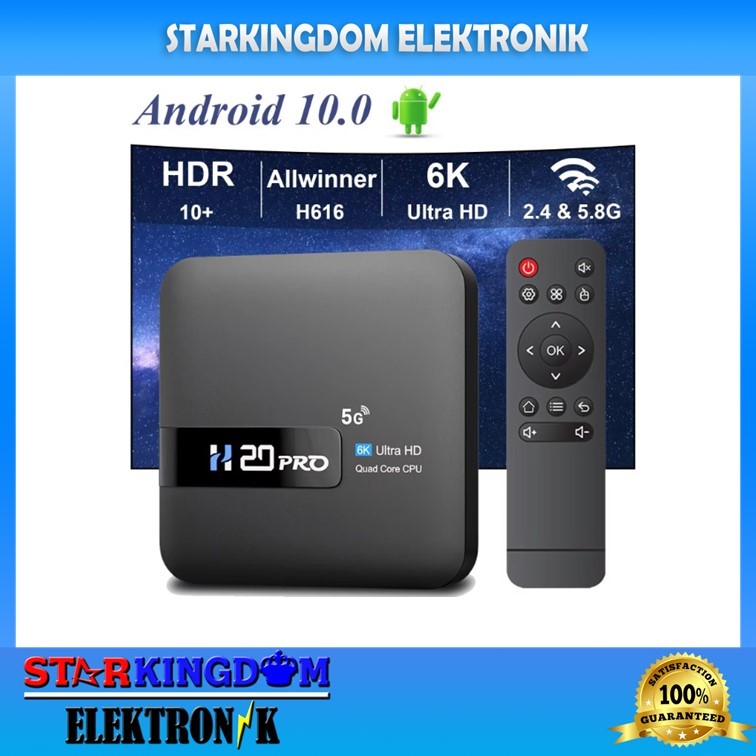 Set Top Box Android Box Smart TV Digital H20 Pro H20Pro RAM 8GB ROM 128GB Wifi HDMI USB Port 4K UHD 