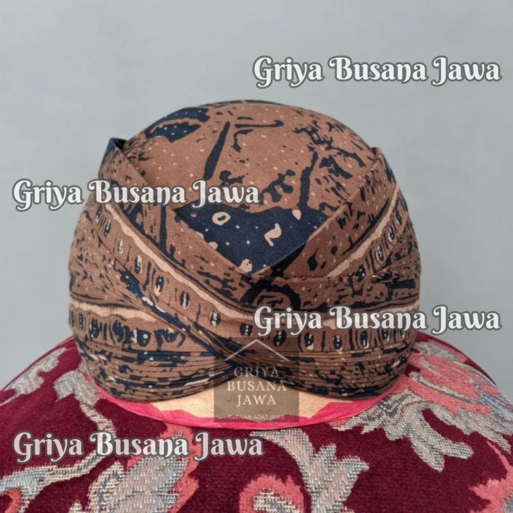 Blangkon Solo Perbawan Alusan Batik Kombinasi