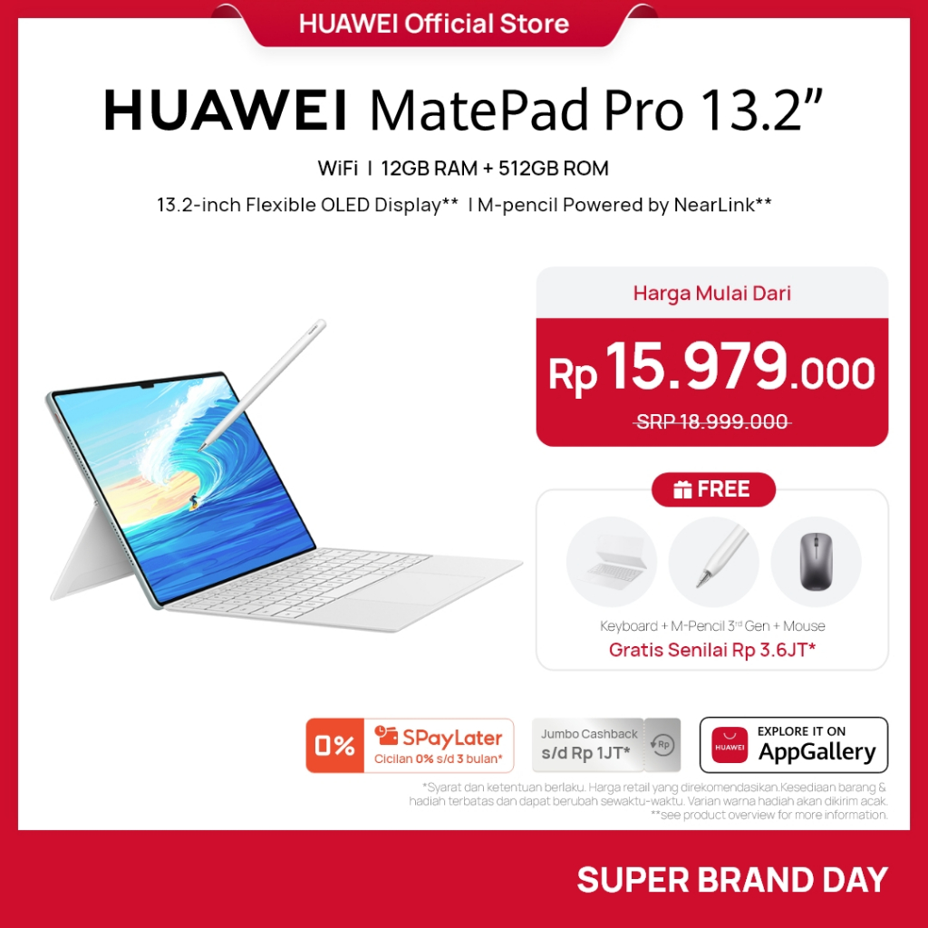 [FREE Pen+KB+Mouse] HUAWEI MatePad Pro 13.2" Tablet |  2.8K OLED | 144Hz | Touchpad Keyboard | NearL