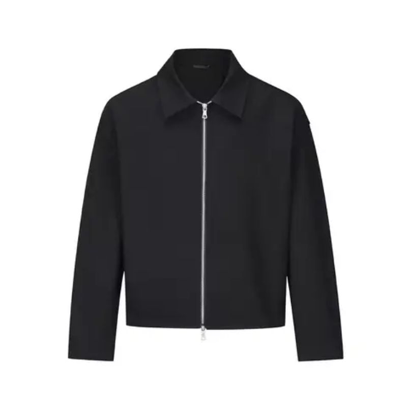 WORK JAkET BOXY JAKET CROF POLOS BAHAN CAMPAS  WARNA HITAM