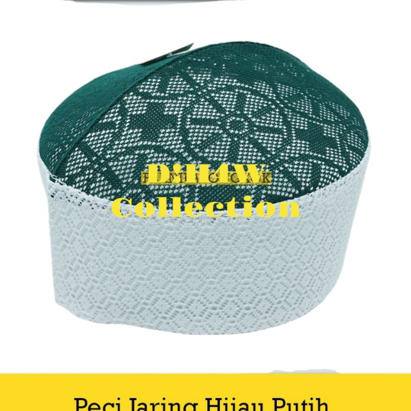 Peci kopiah hitam putih Jaring ALDANT anak dewasa'/Peci kopiah majelis/peci kopiah lipat