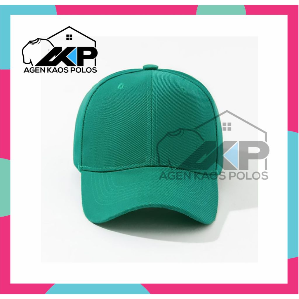 Topi Baseball Rafel Hijau Tosca Ring Besi Premium Quality