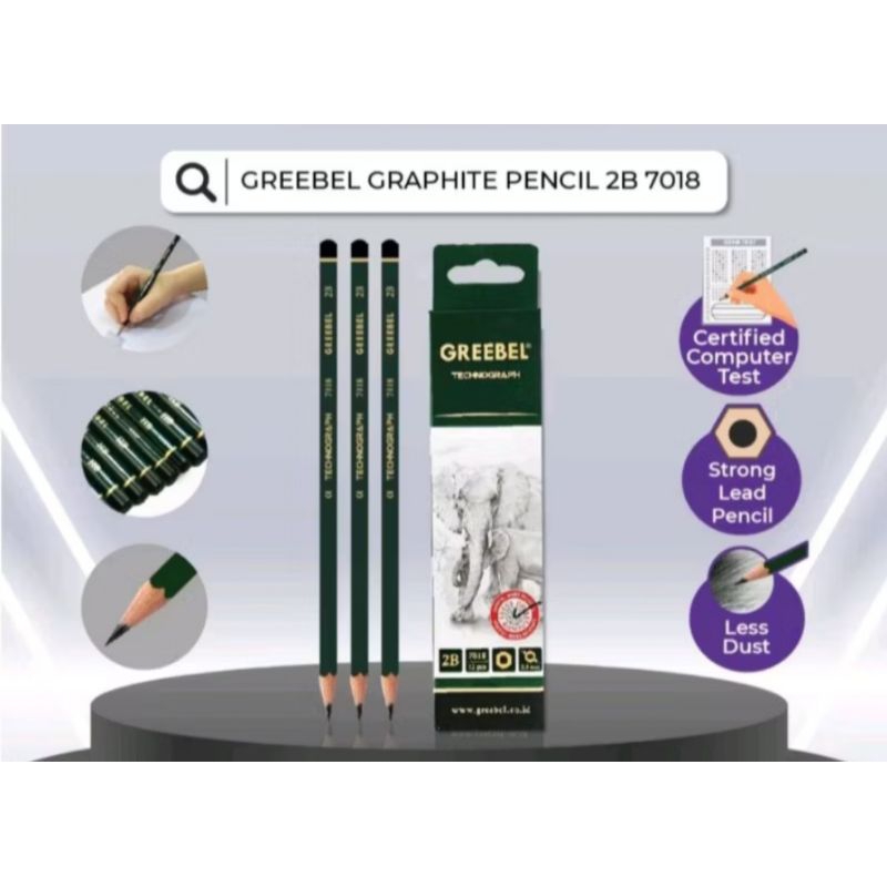 

PENSIL GREEBEL GRAPHITE 2B GB-7018 (12 BIJI)