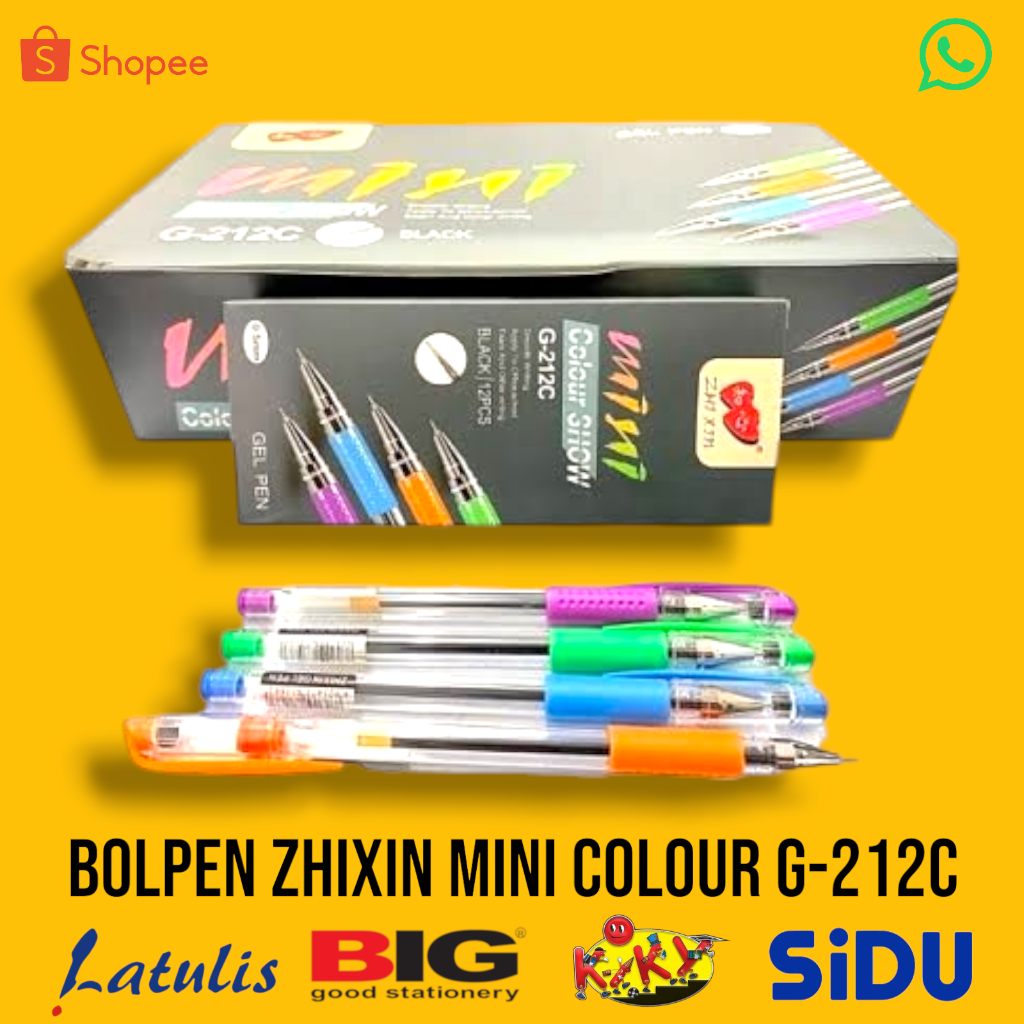 

Pulpen ZHIXIN Gel Mini Colour 0.5mm (12 pcs)