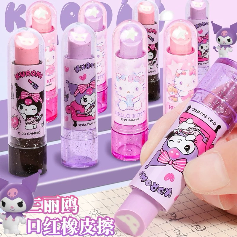 

MJ60 Penghapus Lipstik Motif Kuromi Sanrio / Eraser Kuromi Anak Sekolah