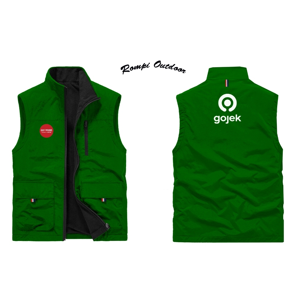 Diskon  Rompi Motor Ojol Gojek Anti air anti angin ready size Jumbo Rompi Gojek Terbaru