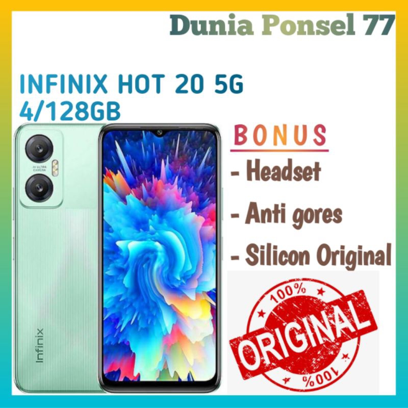TERMURAH INFINIX HOT 20 5G NFC  4/128GB 5.000 MAH BATTERY
