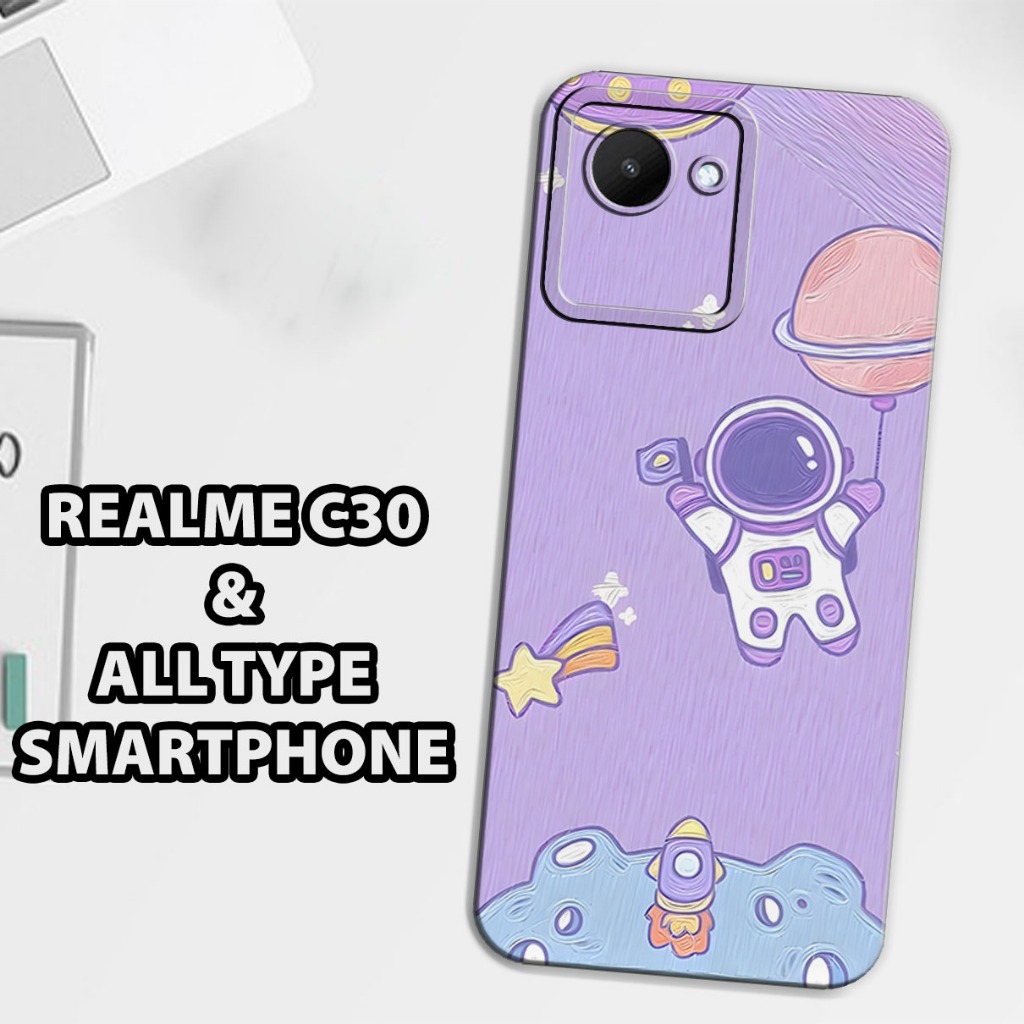 (GC15) Softcase karet Hp REALME C30 | Case Motif Gambar Astronot | Case REALME C30 Silikon Tpu Pro C