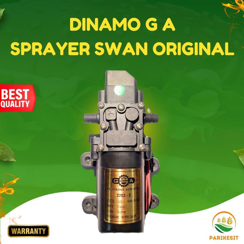 'Dinamo' Sprayer Elektrik Swan (GA) - Dinamo original Swan BE-16 / F-16 - ( 12V - 60Psi ) - Original