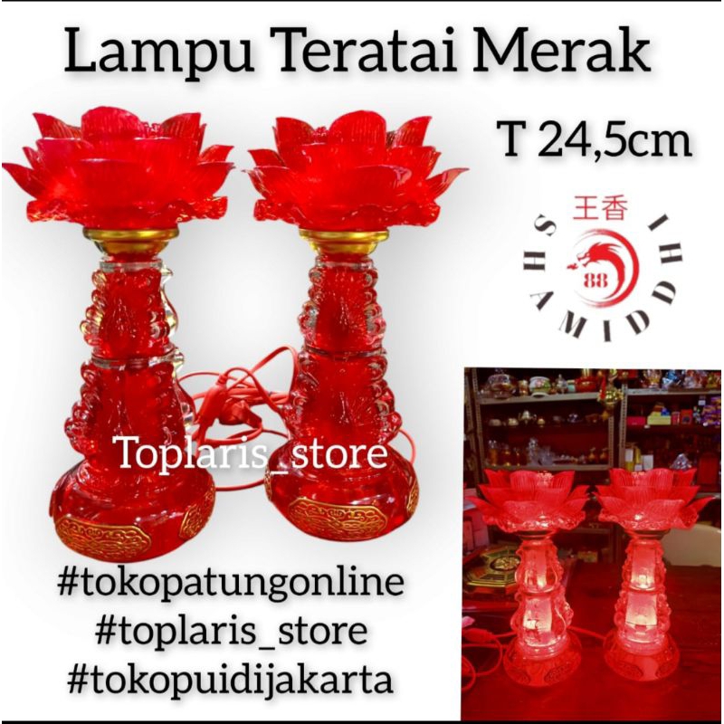 Lampu LED Sembahyang Merak Merah