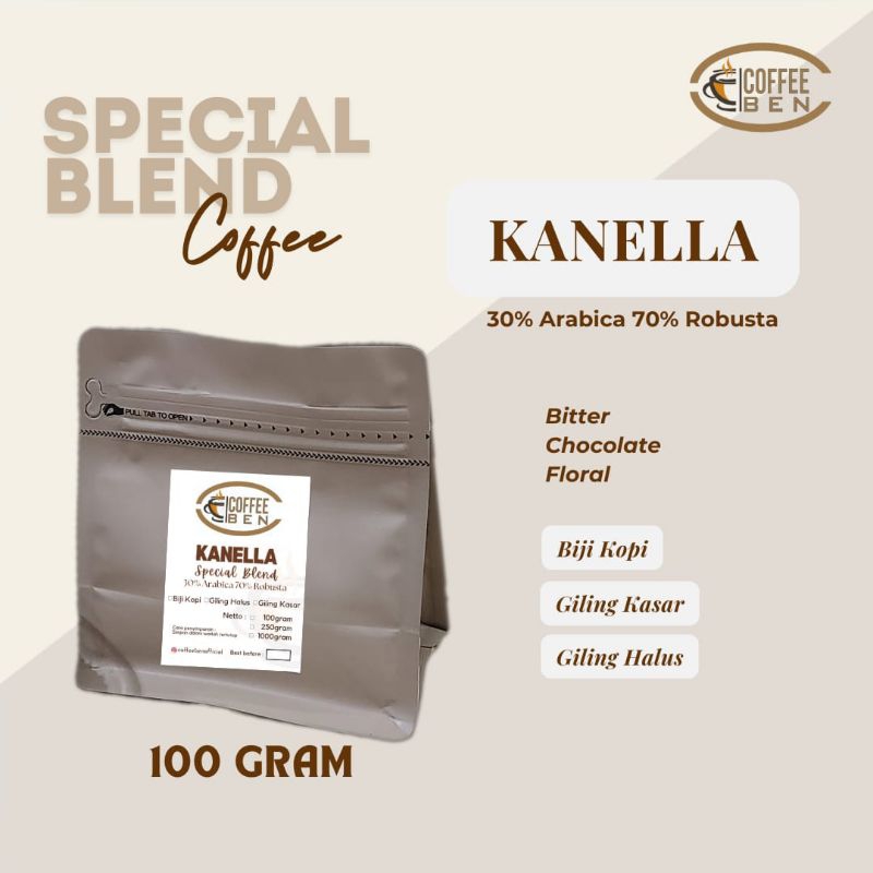 

CoffeeBen KANELLA Special Blend 100gram Arabika Robusta