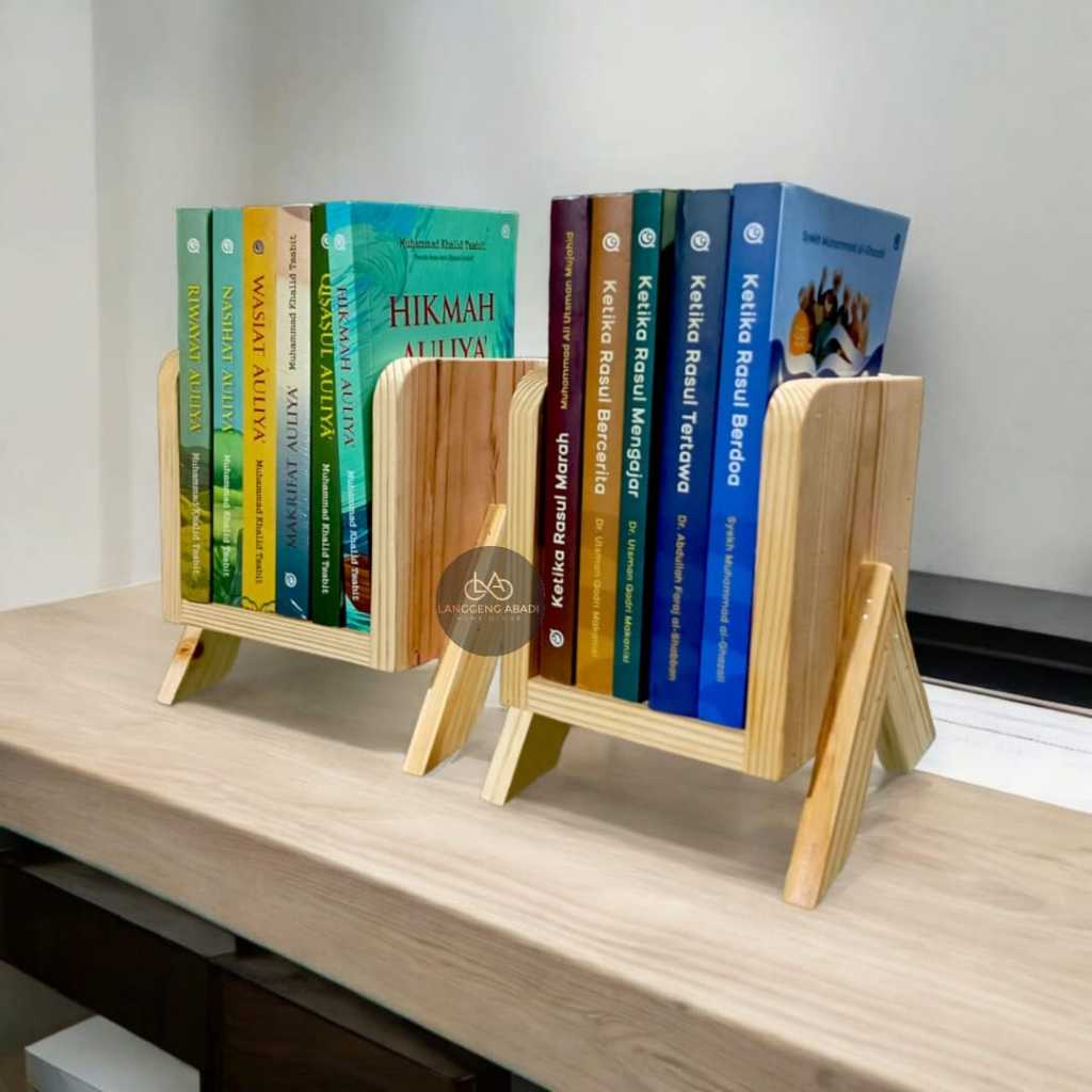 Rak Buku Kayu Aesthetic | Rak Meja Kerja Minimalis | Rak kayu Meja Kantor  ATK