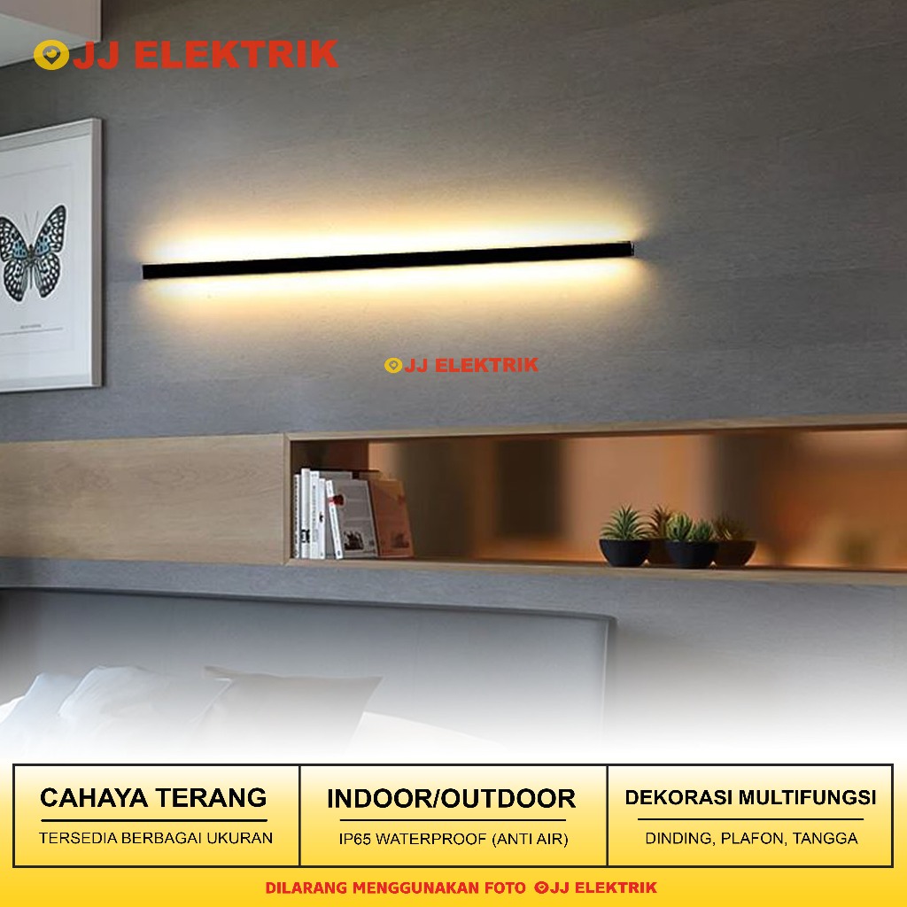 Lampu Dinding Tempel Hias LED Panjang Ruang Tamu Dekorasi Kamar Tidur