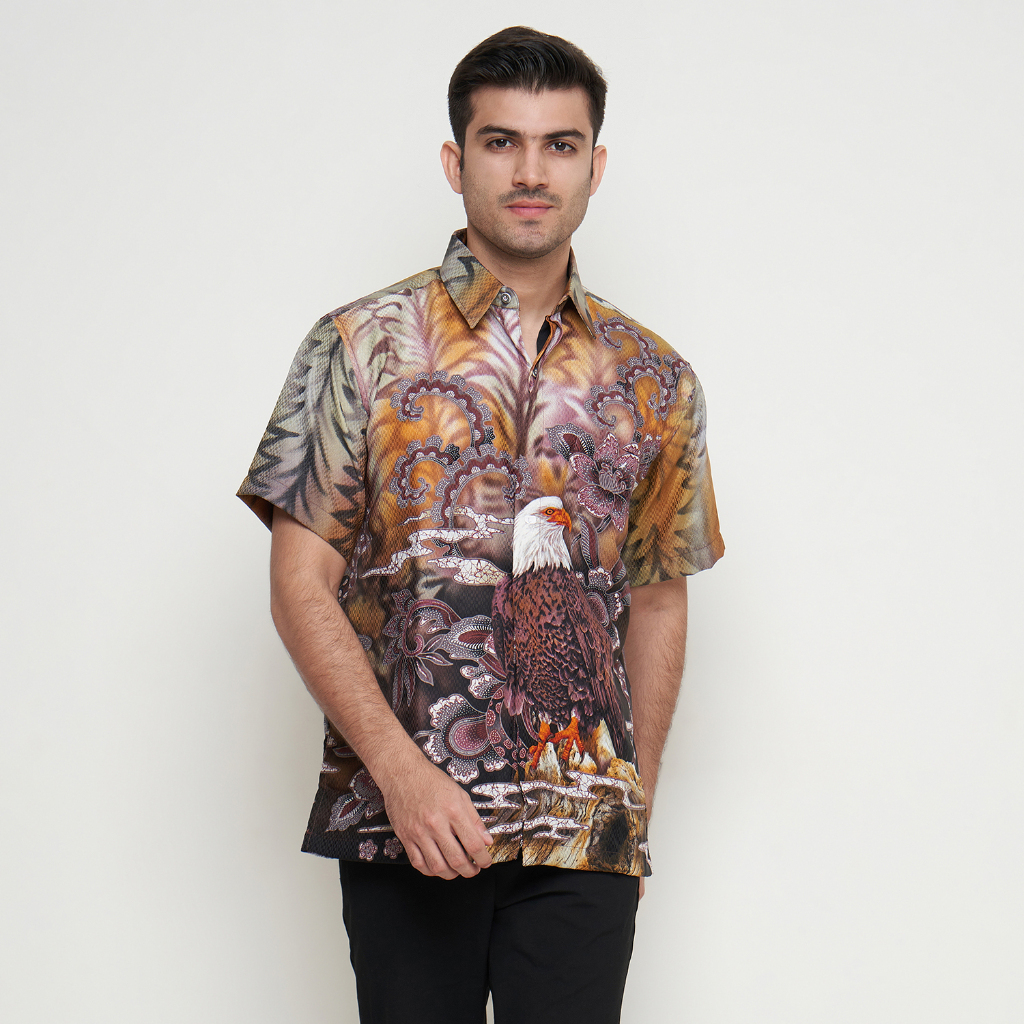 [Krisna Wahyu] Batik Pria Katun Lengan Pendek