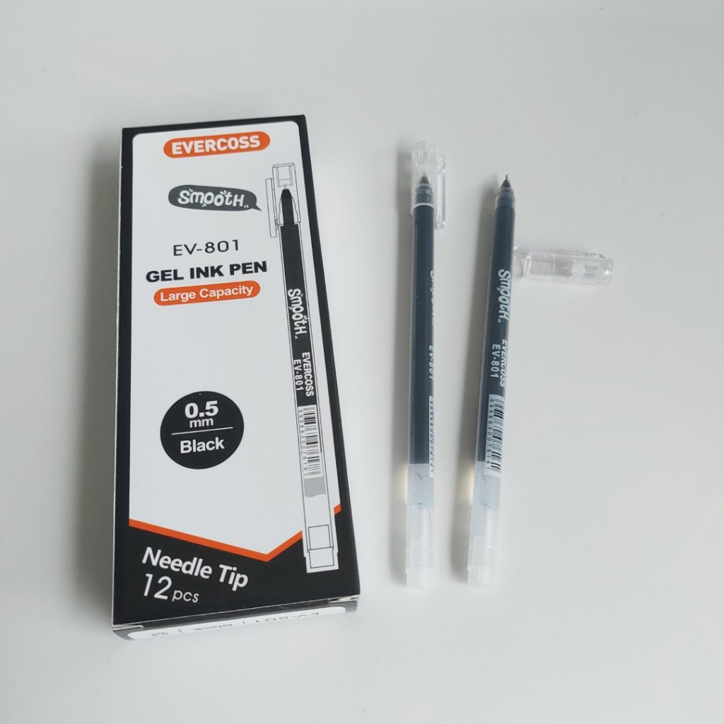 

Pulpen Gel Evercoss Smooth EV-801 Tinta Hitam 0.5mm - 1 Lusin