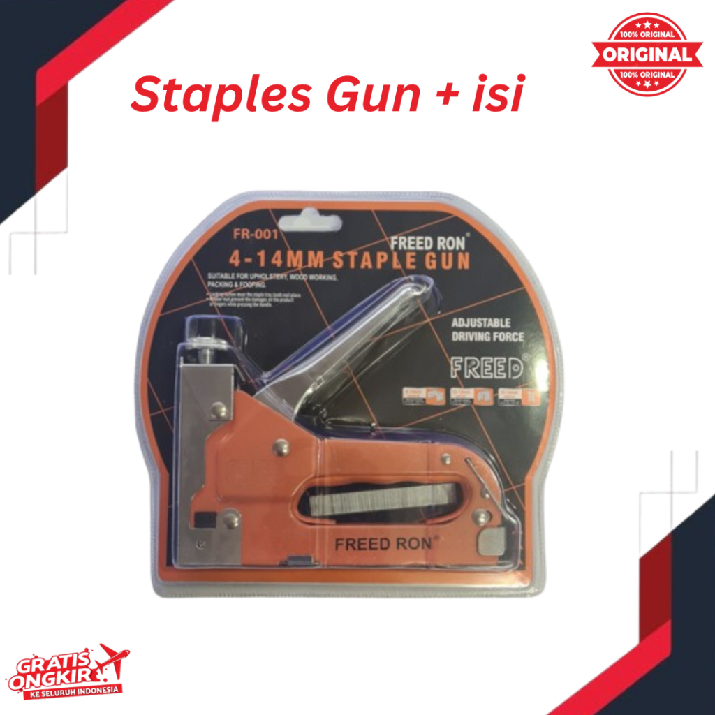 

STAPLES GUN + ISI FREED RON 4-14MM FR-001 STAPLES TEMBAK POWERFUL