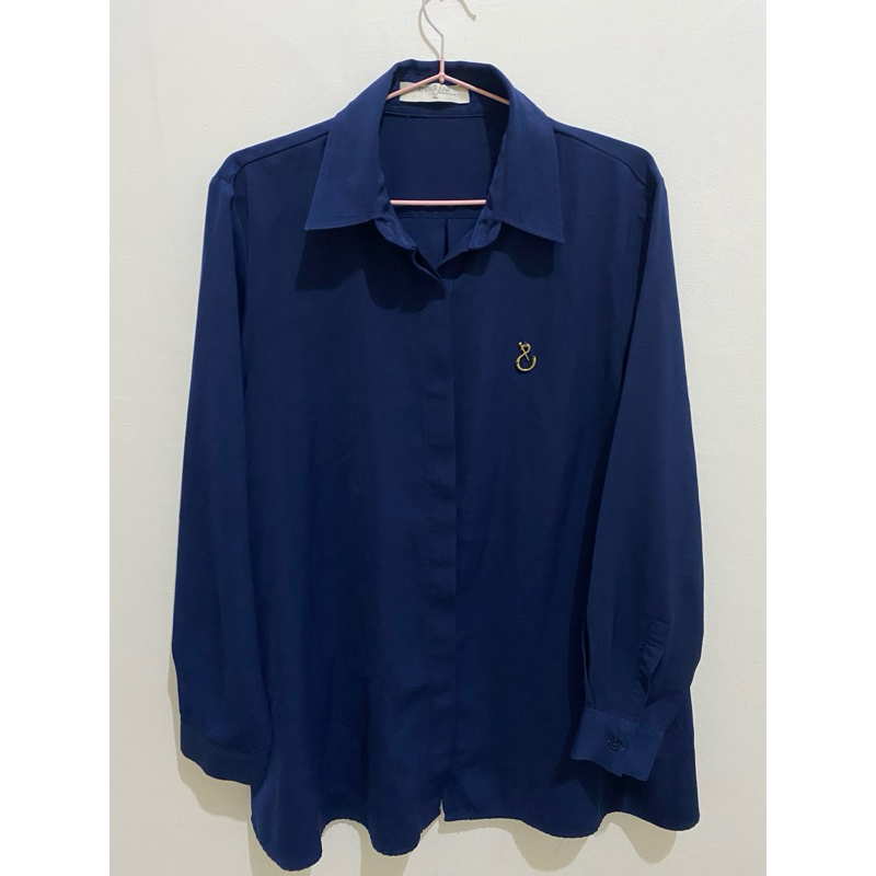 JENNA AND KAIA kanya shirt navy