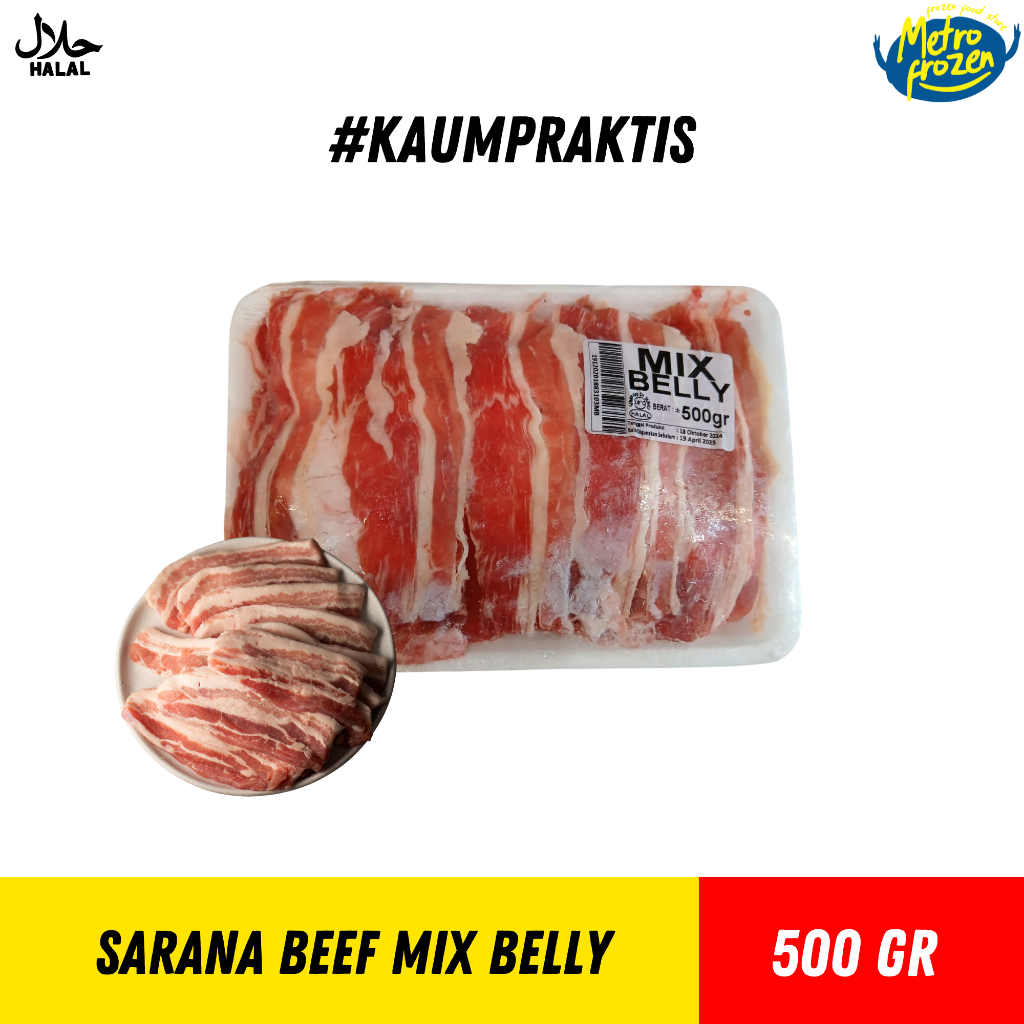 

SARANA Beef Mix Belly 500gr // DAGING BBQ BANJARMASIN INSTAN // DAGING MIX BELLY INSTAN