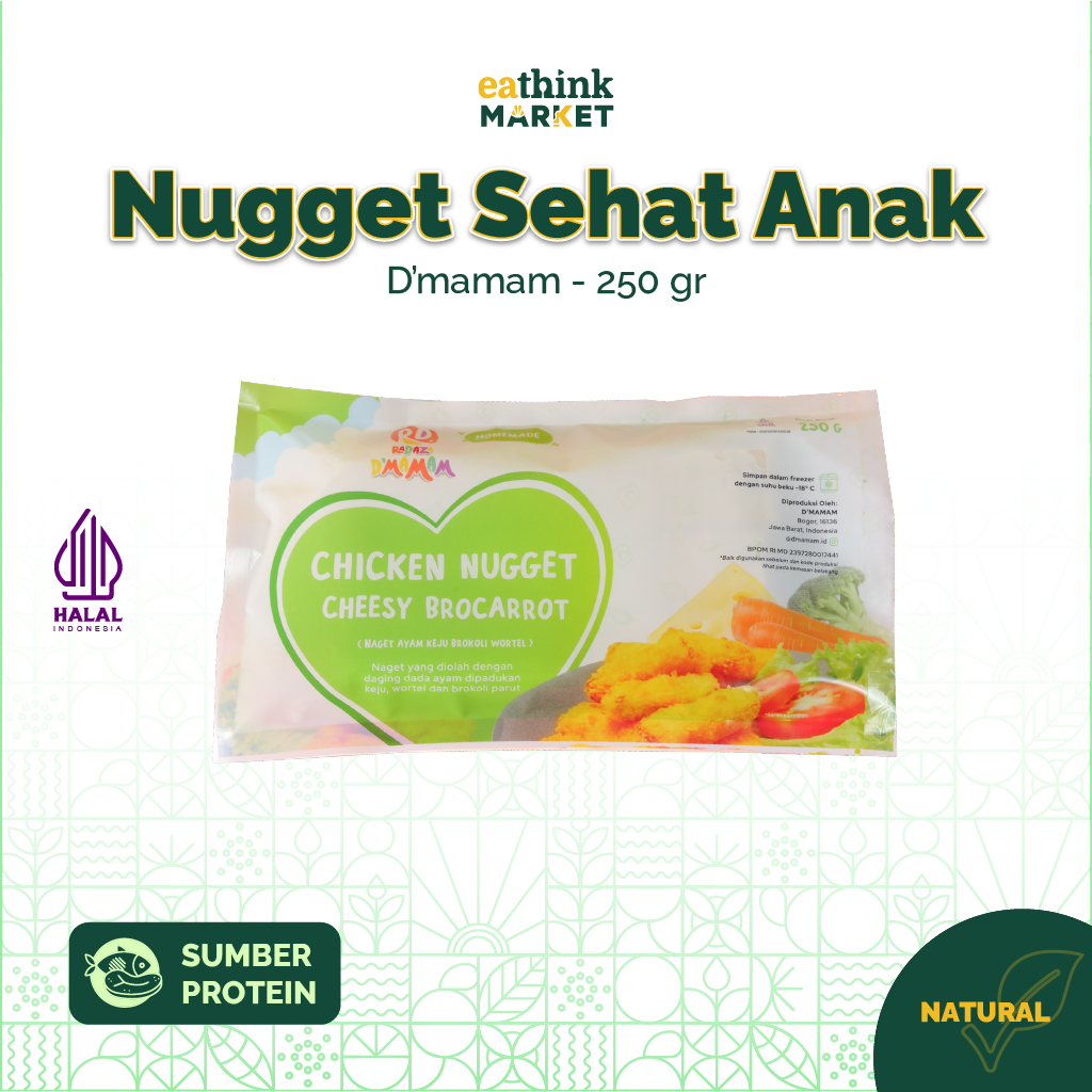 

Chicken Nugget Cheesy Brocarrot Bento Sehat - D'mamam 250g