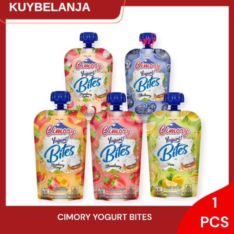 

Cimory Yoghurt Squeeze Bites Strawberry Manggo / Strawberry Nata de Coco 120gr