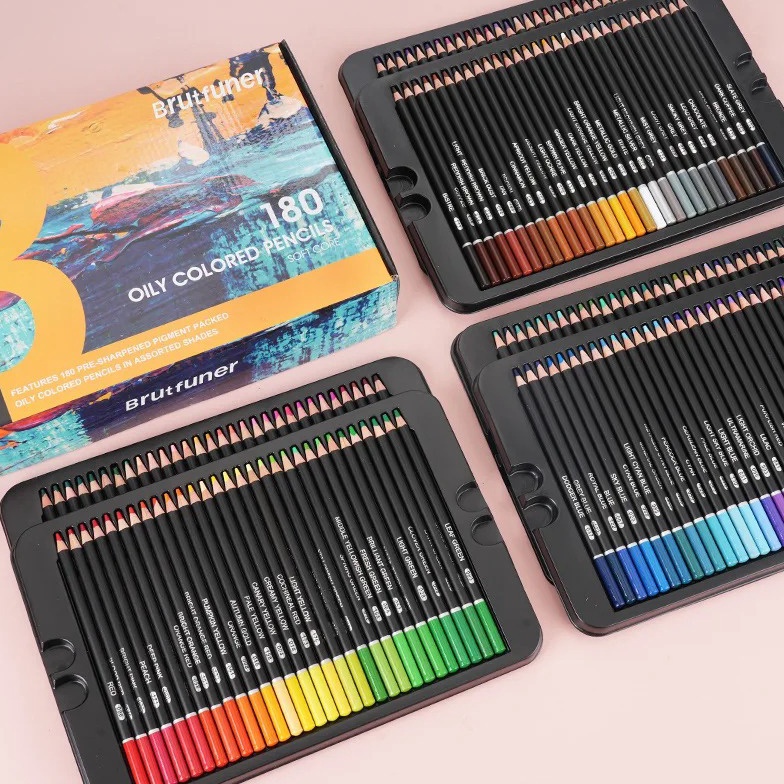 

KODE A1L Brutfuner 72 12 18 Colors Professional Wood soft lead 38 mm Oil Colored Pencils Set For Drawing Sketch School Art Supplies