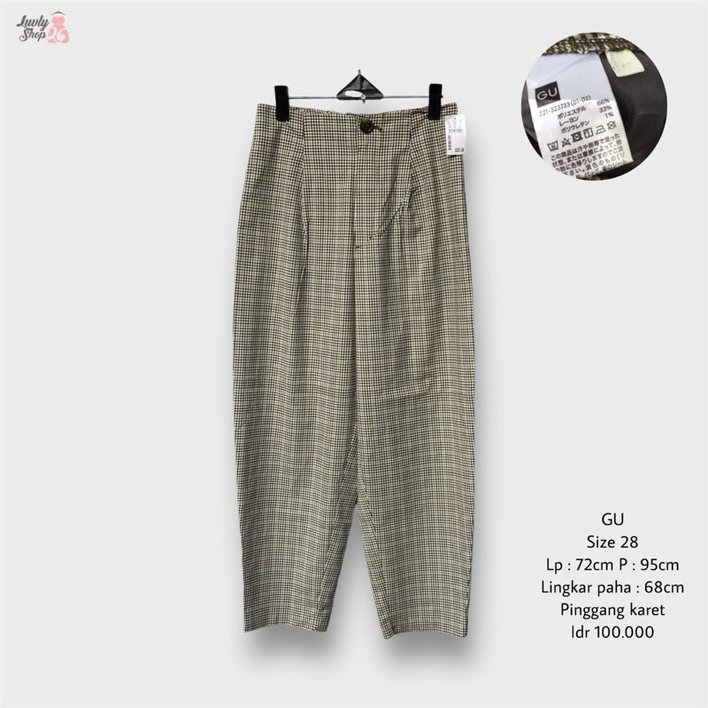 GU by uniqlo baggy pants highwaist