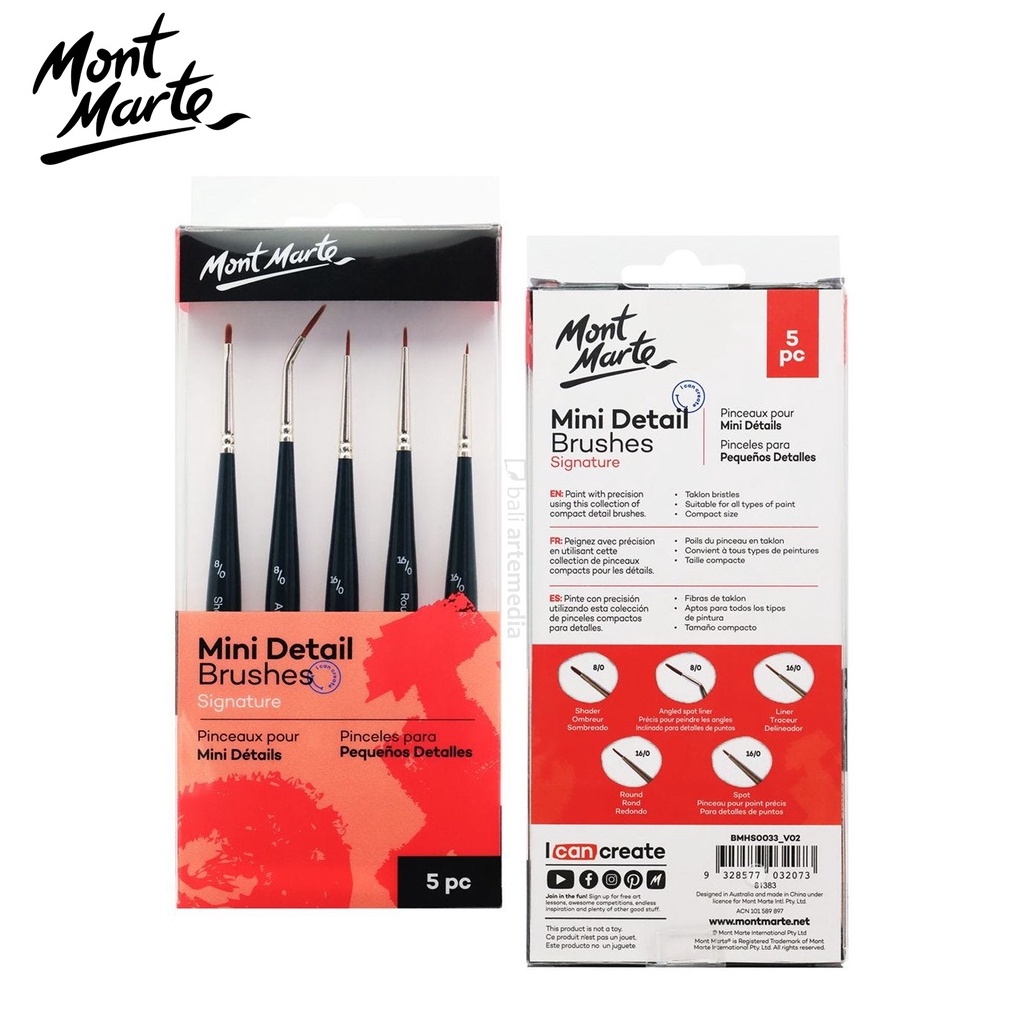 

KODE G18S Mont Marte Mini Detail Brush Set of 5