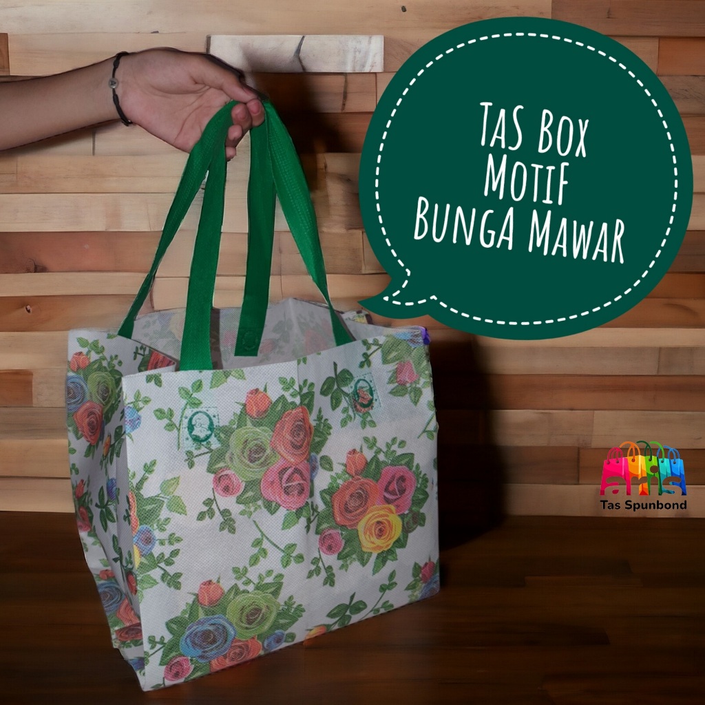 

Tas Spunbond Box Motif Bunga Mawar (1 Lusin isi 12 Tas)