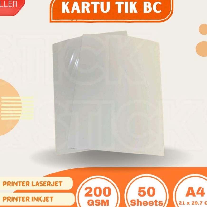 

Termurah Kartu TIK 2 gsm A4 isi 5 lbr Kes HVS BC Tebal For Inkjet Printer