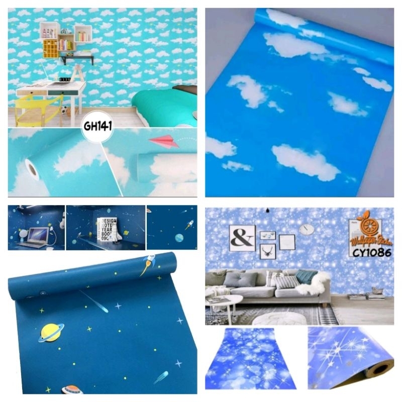 Wallpaper Dinding Motif Langit Wallpaper Waterproof Wallpaper Dinding Ruangan Wallpaper Kamar Tidur
