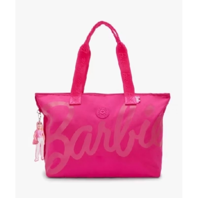Kipling x Barbie Tote bag Jacey M power pink