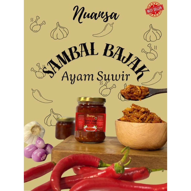 

SAMBAL BAJAK AYAM SUWIR | 100% TANPA PENGAWET