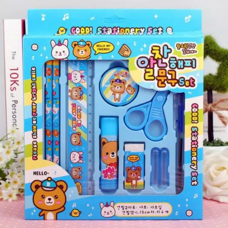 

Safe Payment Paket Alat Tulis set 8in1 Stationery Set Study Set Anak Karakter Set Alat Tulis Anak TK