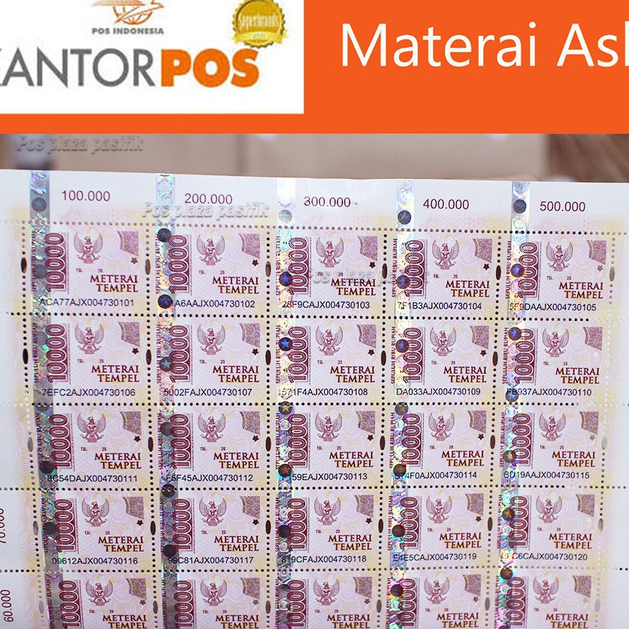 

Pilihan Materai Tempel Asli PERURI 1 15Pcs