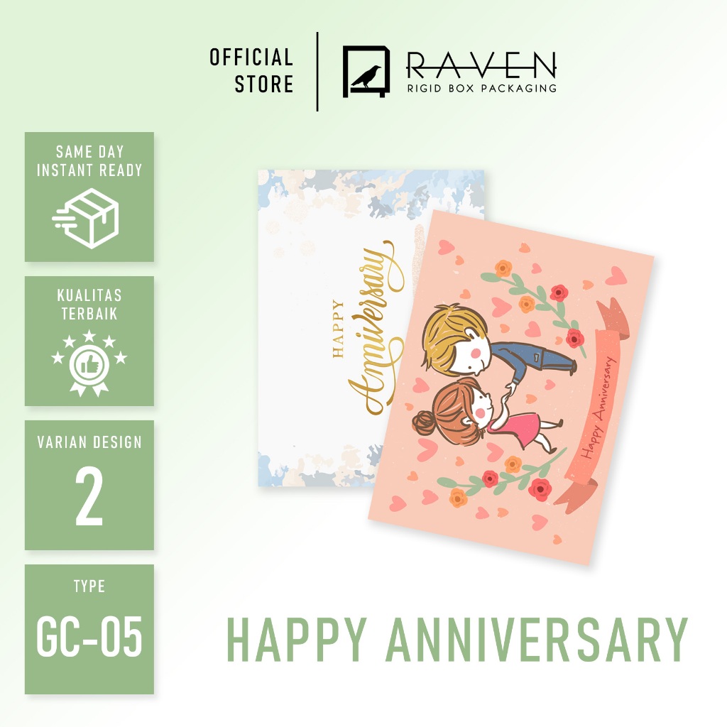 

Type GC-05 : Happy anniversary / Greeting card / Gift card / Kartu ucapan / Kartu tulis pesan / Kartu ulang tahun / Happy birthday / Valentine / Kartu natal / Xmas / Merry Christmas / Kartu lebaran / Eid Mubarak / Newborn baby / Happy wedding / Graduation