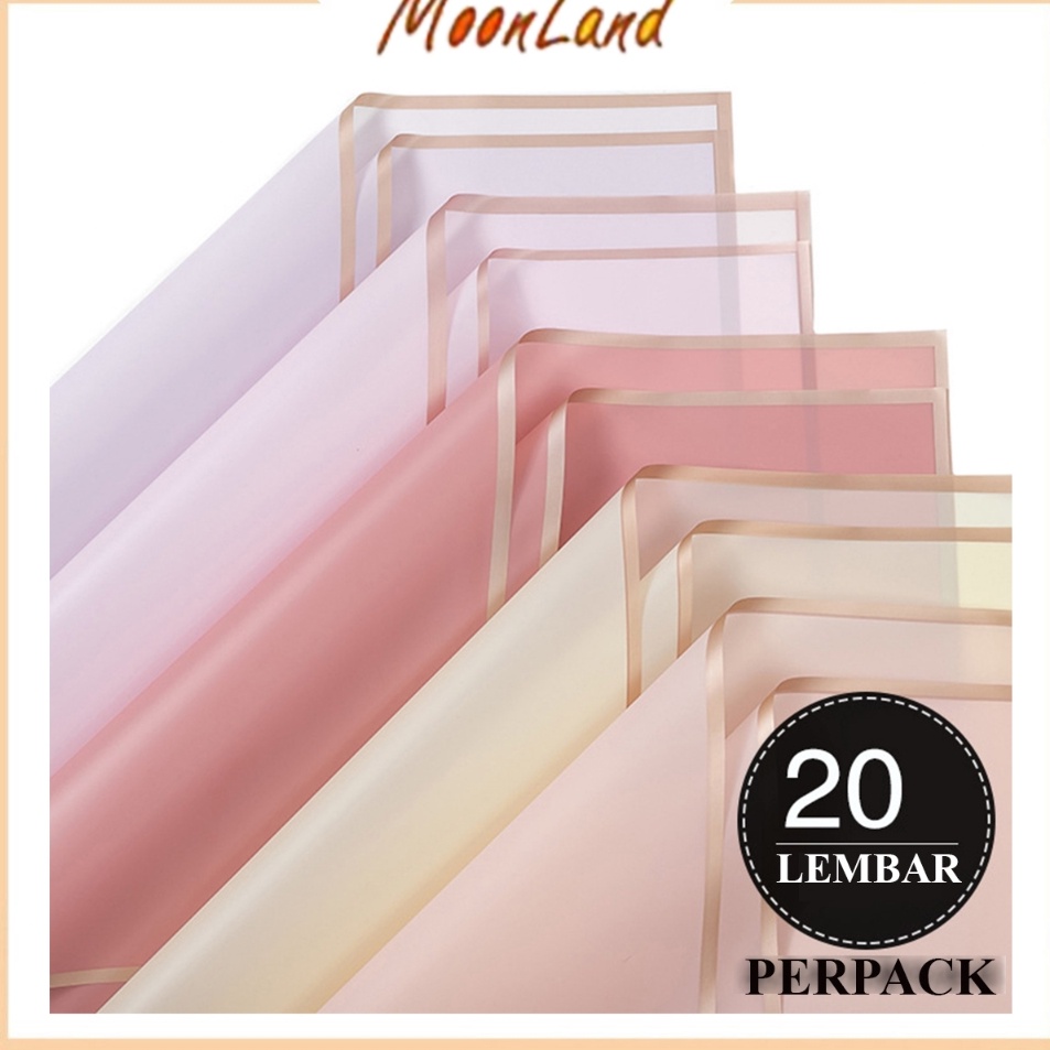 

Lebih Untung 1 PACK ISI 2 LEMBAR Kertas Bunga Buket List Gold Emas Cellophane Flower Wrapping Pack List Gold
