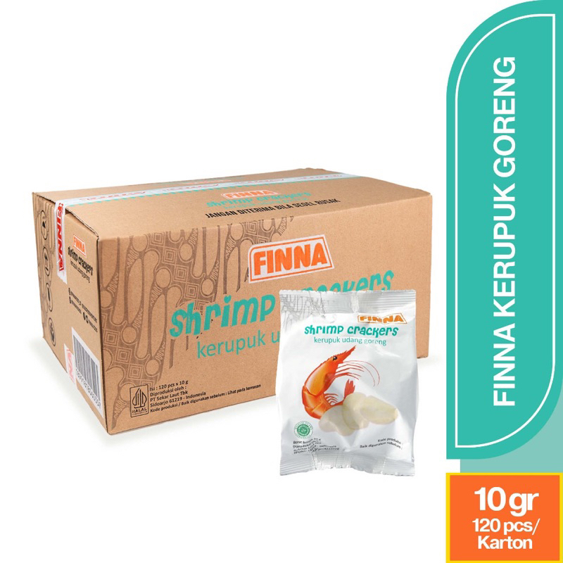 

EXP JULI 25 Finna Kerupuk Udang 1 DUS 120 pcs Matang Siap Makan HALAL